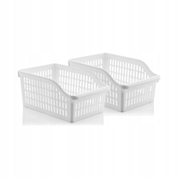DUŻY POJEMNIK KOSZYK ORGANIZER ŻYWNOŚĆ PLASTIKOWY WKŁAD LODÓWKI WĄSKI 30X10 Marka inna