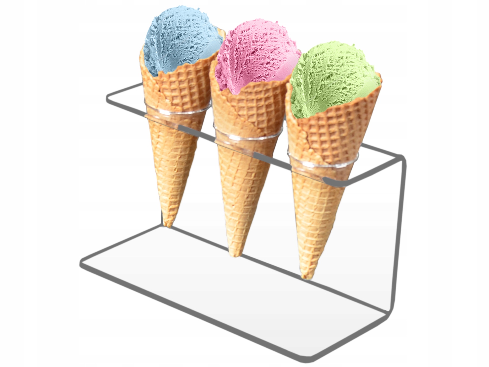 

Stojak Podajnik Podstawka Na 3 Lody Plexi 3 mm