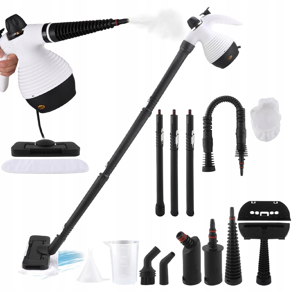 Ruční Parní Čistič Napařovač 1050W 55PSI Pro Okna, Čalounění Spár, Napařovač
