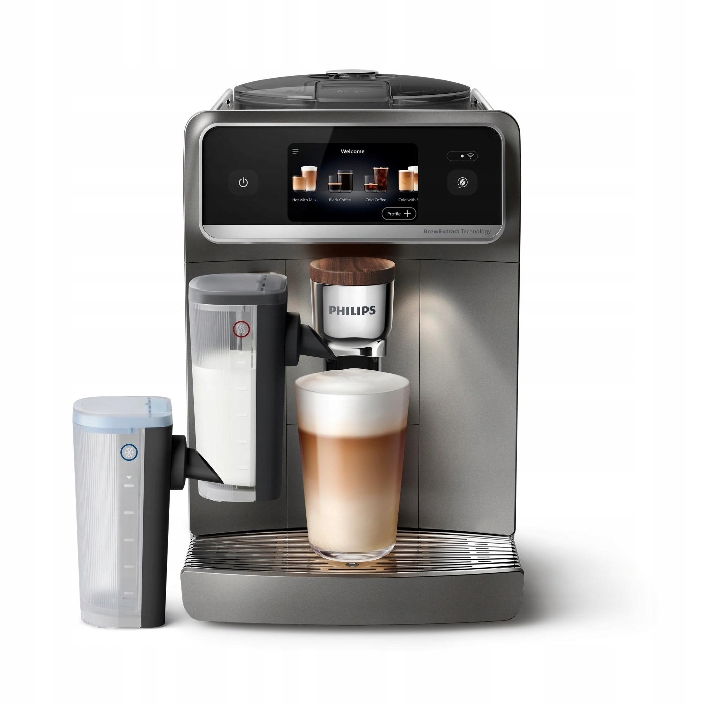 Philips 8000 LatteGo Pro Café Aromis EP8757/92 Kawa na zimno Szerokość 25,1cm