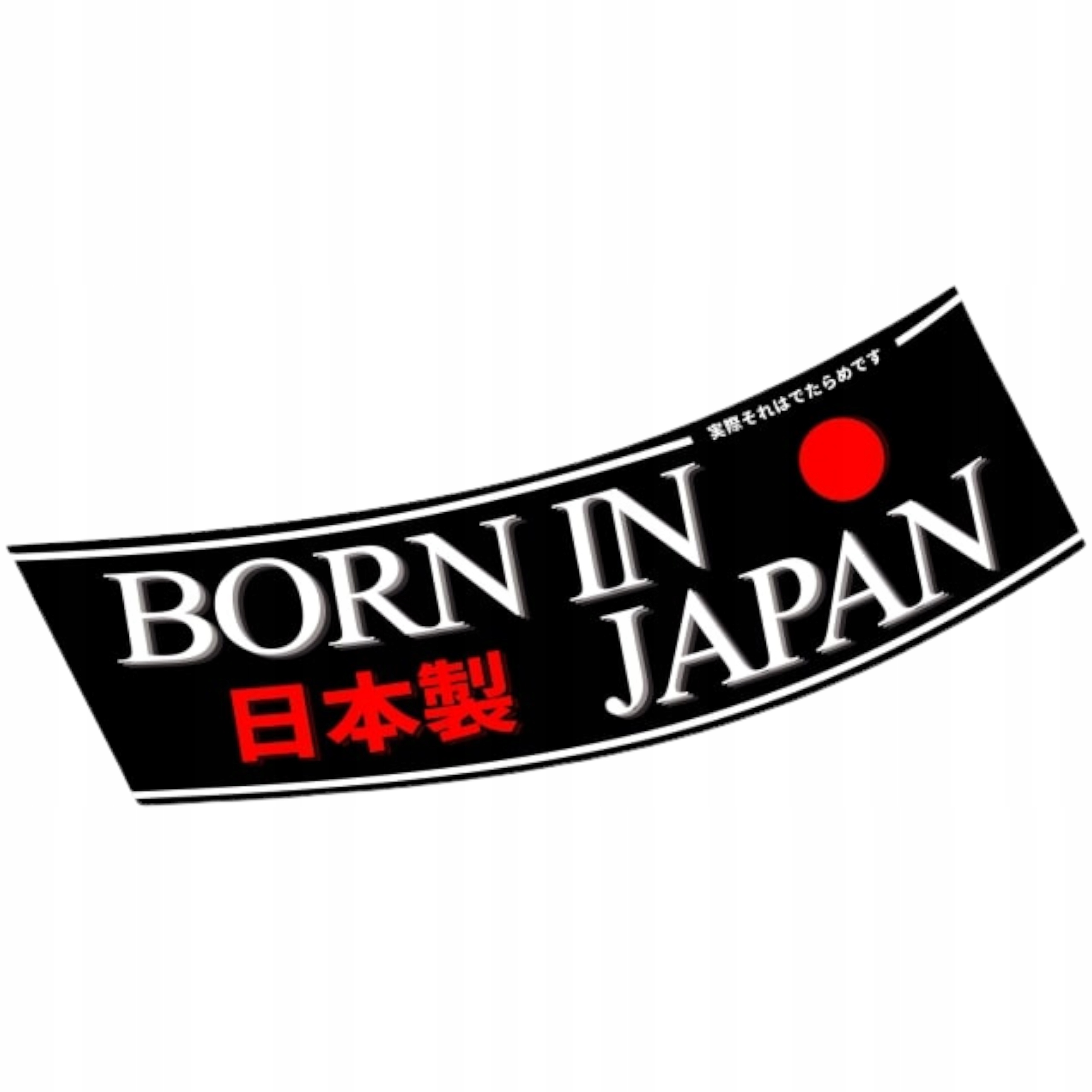 Naklejka Slap na samochód szybę auto prostokątna tło Born In Japan