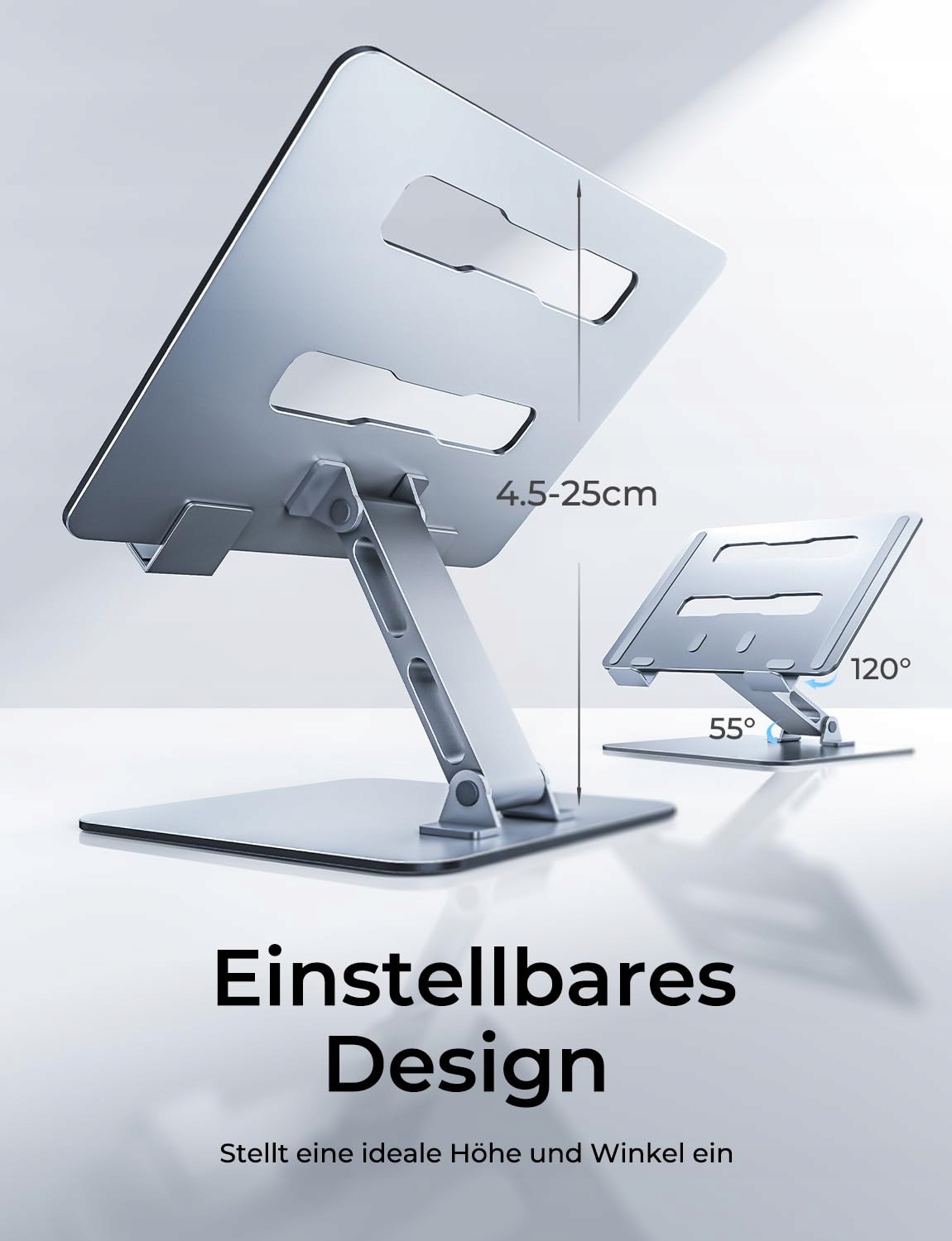 CIRYCASE Regulowany Aluminiowy Stojak Na Laptopa Kompatybilny Z MacBook HP — miniatura 7