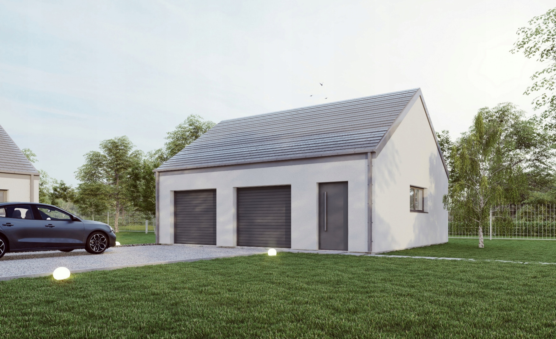 PROJEKT GARAŻU DWUSTANOWISKOWEGO G21 - modern 1