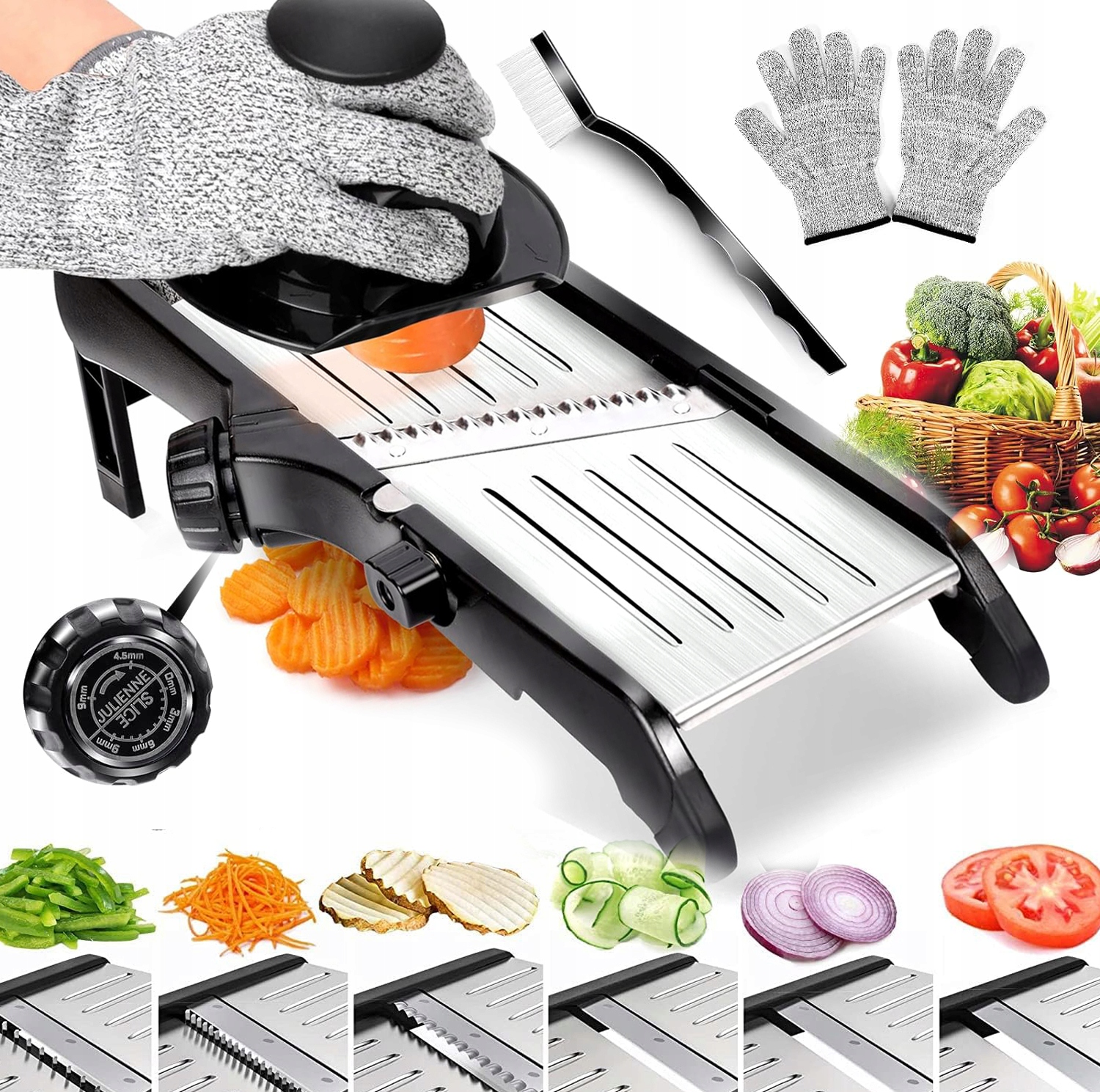 Struhadlo Na Zeleniny Kráječ Na Brambory Se 6 Druhy Čepelí