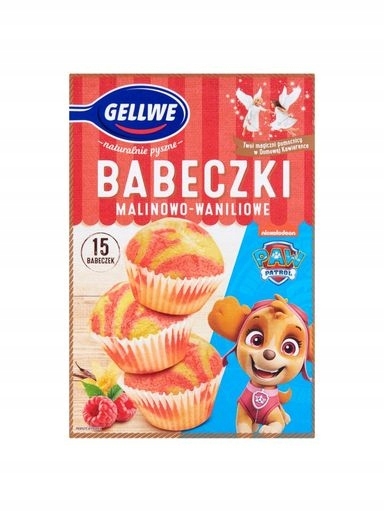 Levně Gellwe Malinově vanilkové muffiny směs na pečení 238 g