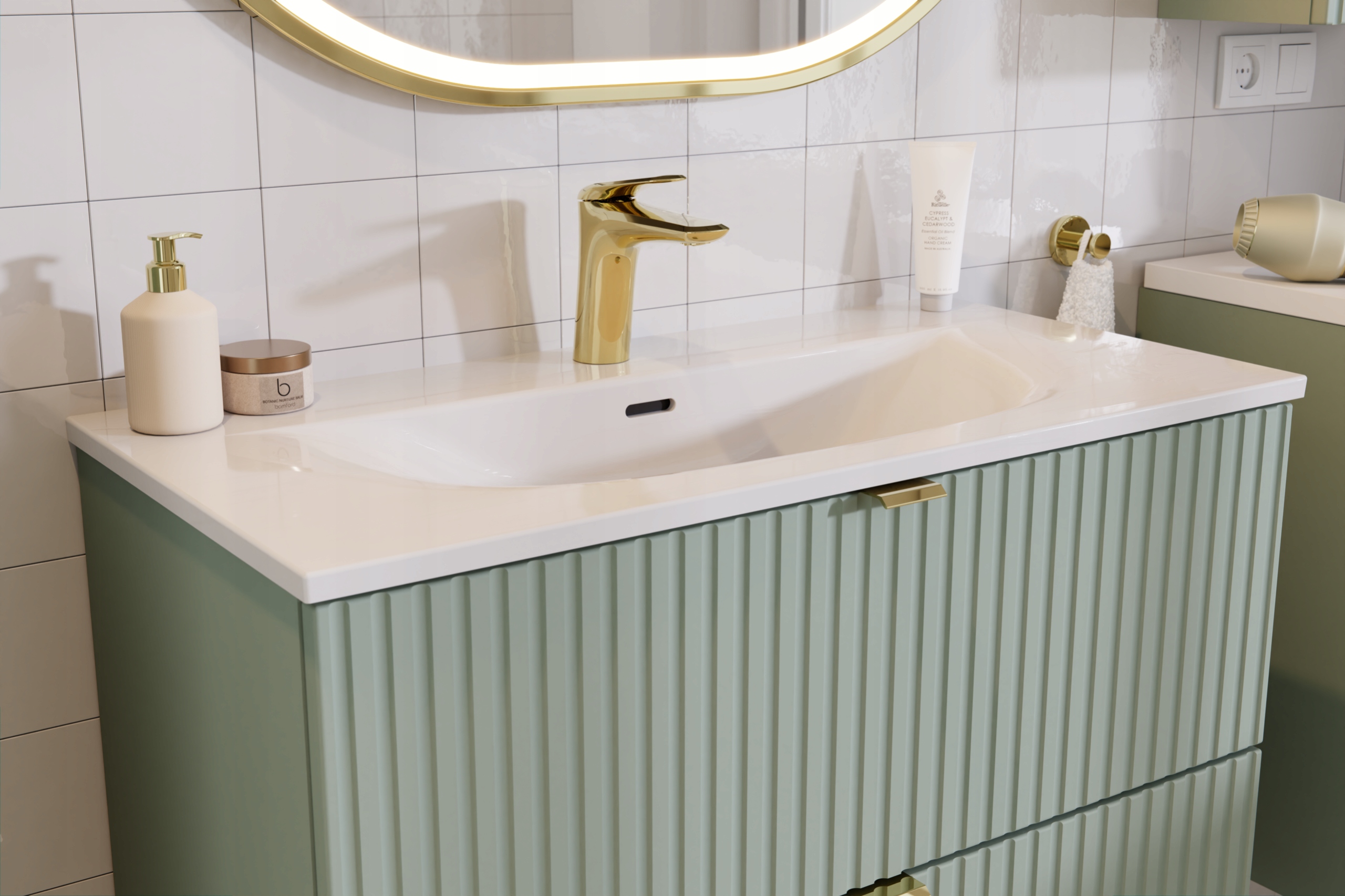 Nábytková sestava 80 cm s umyvadlem Sky a vysokou skříňkou