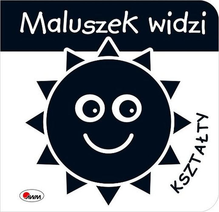 KSIĄŻECZKA KONTRASTOWA KARTY KSIĄŻECZKI DLA DZIECI MALUSZEK WIDZI KSZTAŁTY