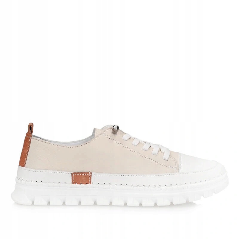 Dámské polobotky Artiker 58C3376 bílé, béžové, kožené, nazouvací