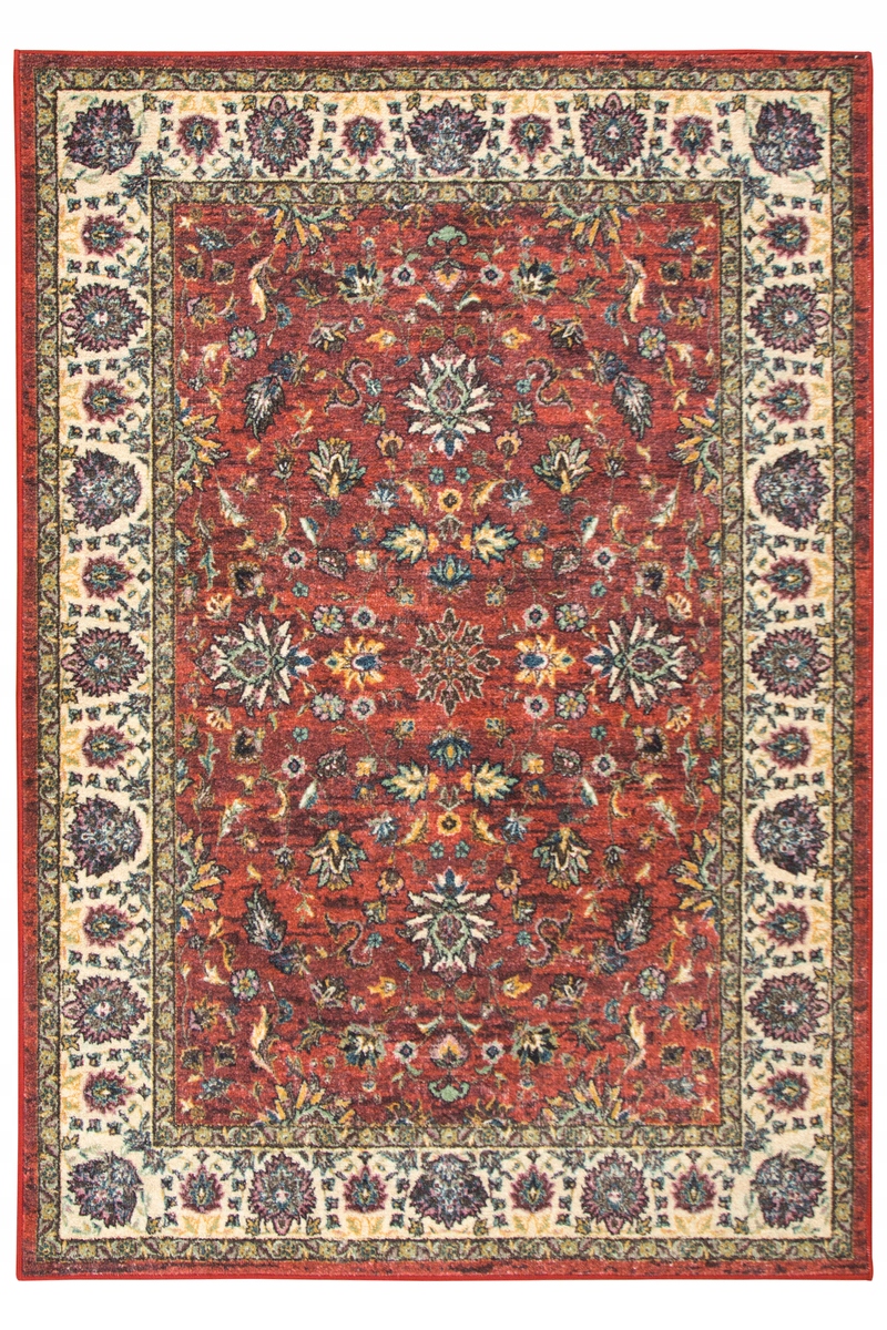 

170x230 cm Dywan Boho Ornament Kwiecisty Czerwony