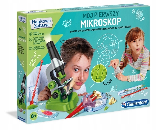 MIKROSKOP ZESTAW EDUKACYJNY PREZENT 8 9 10 LATKA