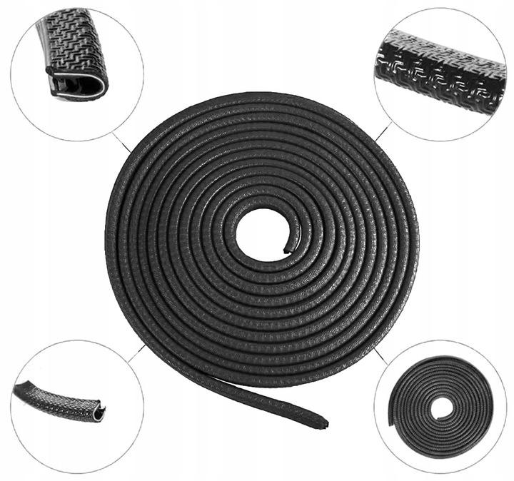 OSŁONA KRAWĘDZI DRZWI SAMOCHODU BLACHY OCHRANIACZ TAŚMA 5M EAN (GTIN) 5907621834173