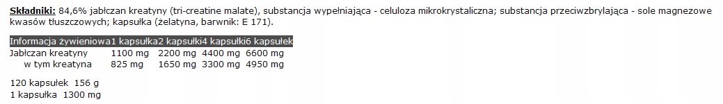 OLIMP TCM MC 30cap JABŁCZAN KREATYNY MASA SIŁA MOC — 5