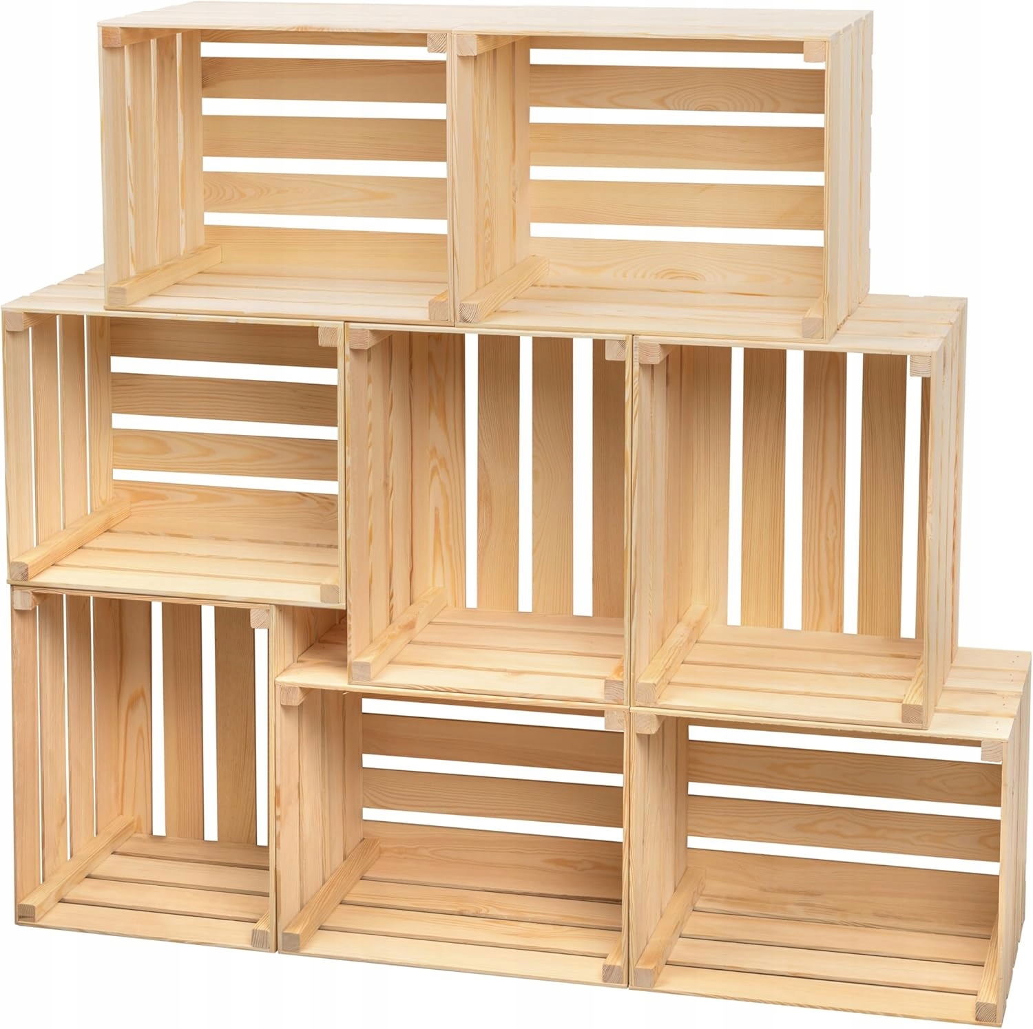 Pineea Drevené boxy veľké prírodné vintage boxy 50x40x30