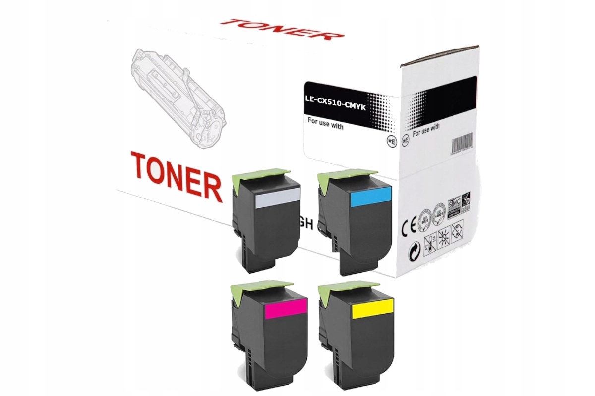 

4x Toner do Lexmark CX510de CX510dhe CX510dthe