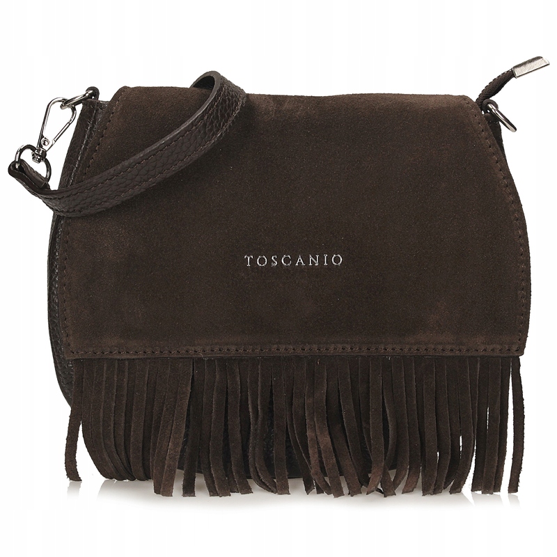 Dámská Kabelka Přes Rameno kabelka z městské semišové kůže tmavě hnědá G114