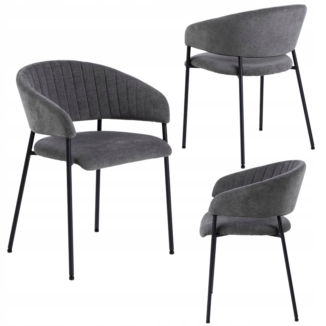 Jídelní Židle Do Kuchyně Obývací Pokoj kancelářská čalouněná grafitovým prošívaným křeslem