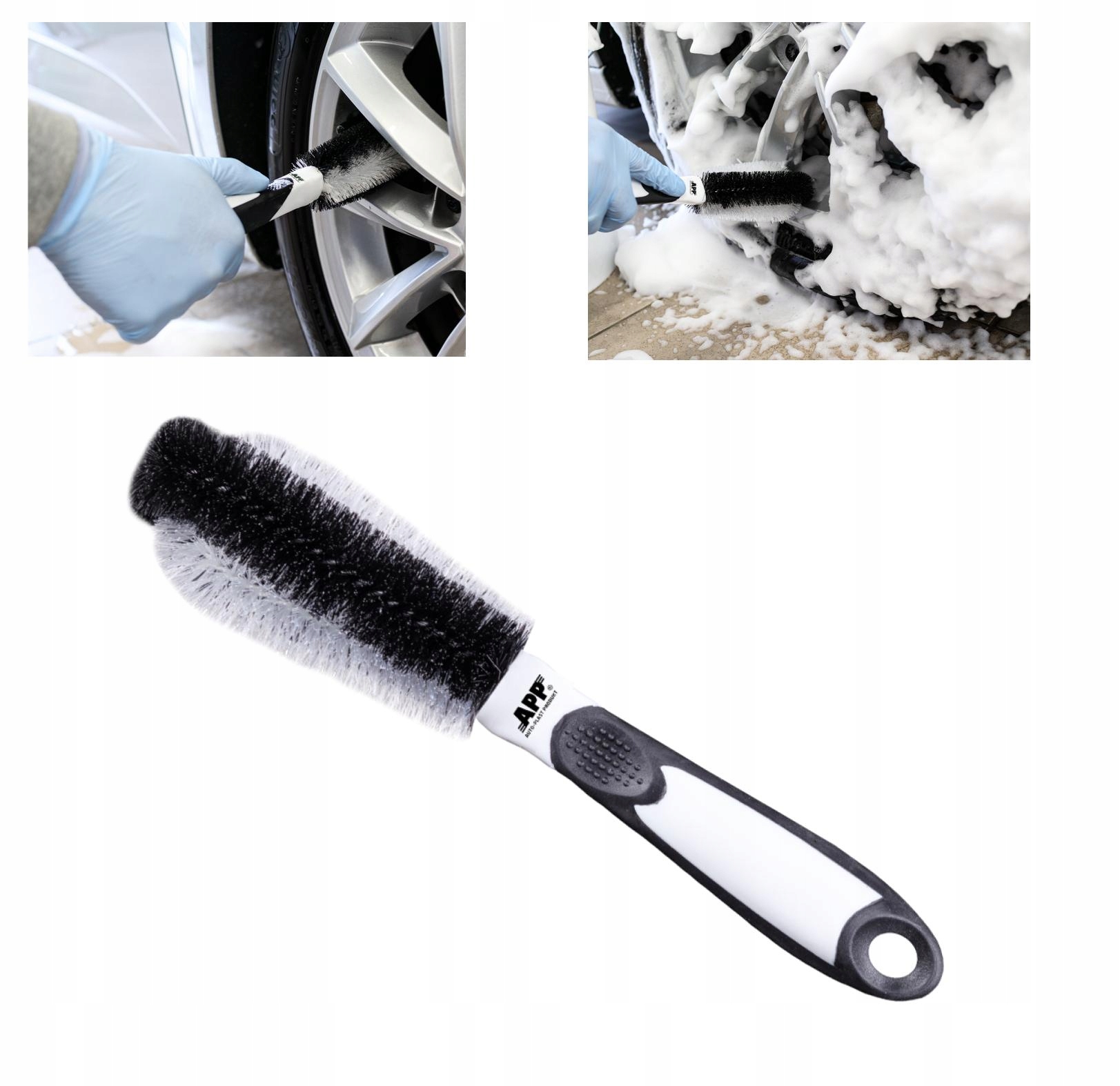 

Szczotka do czyszczenia felg i wąskich otworów App