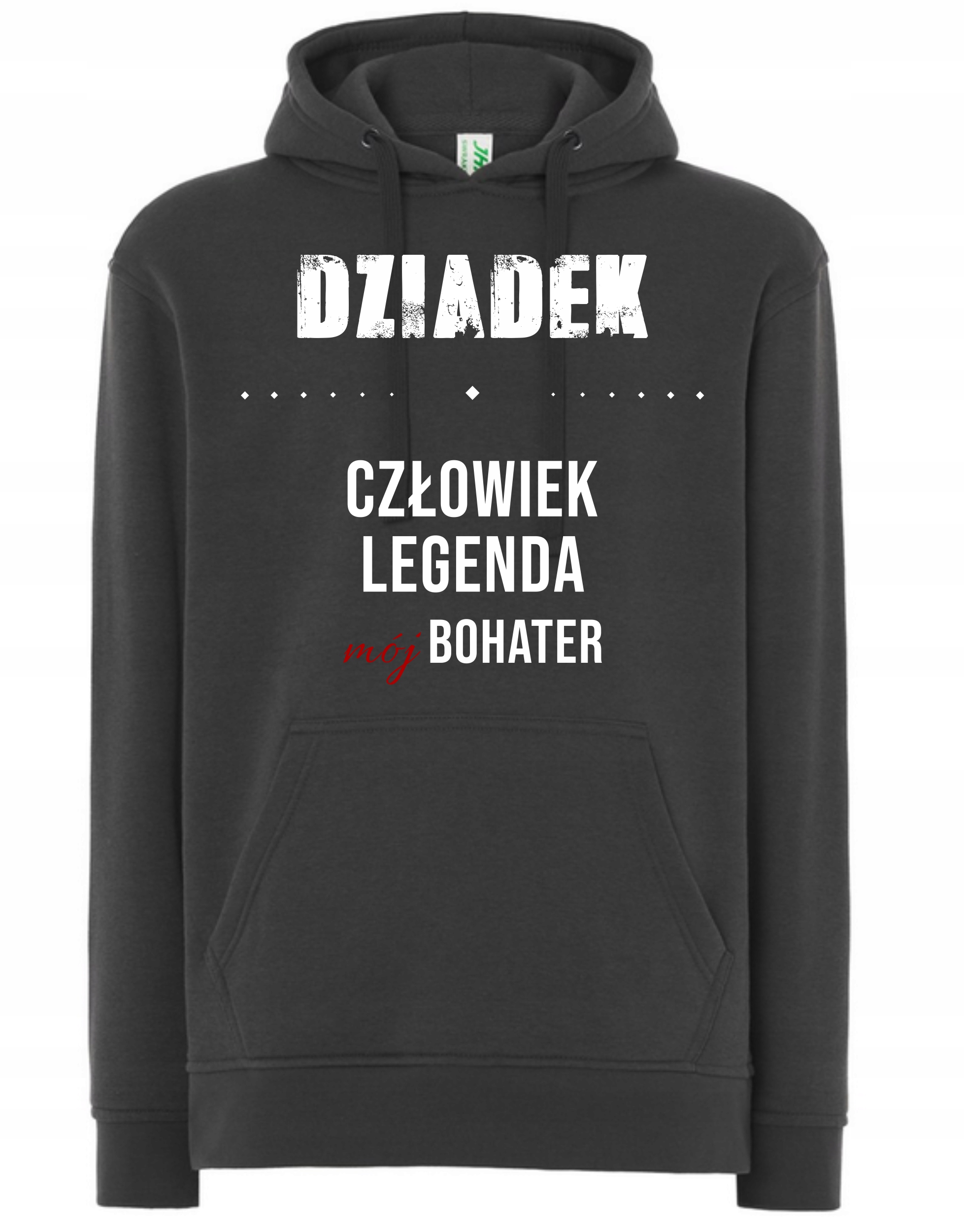 Mikina s kapucí pro dědečka Dědeček – Muž legenda Můj hrdina 3XL