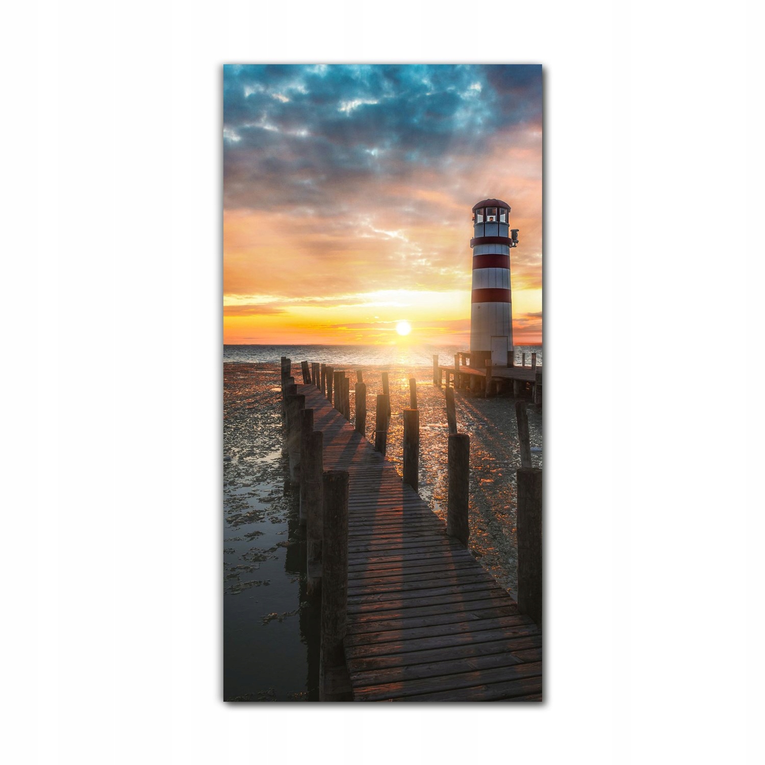 

Foto-obraz na szkle na ścianę 70x140 Molo latarnia