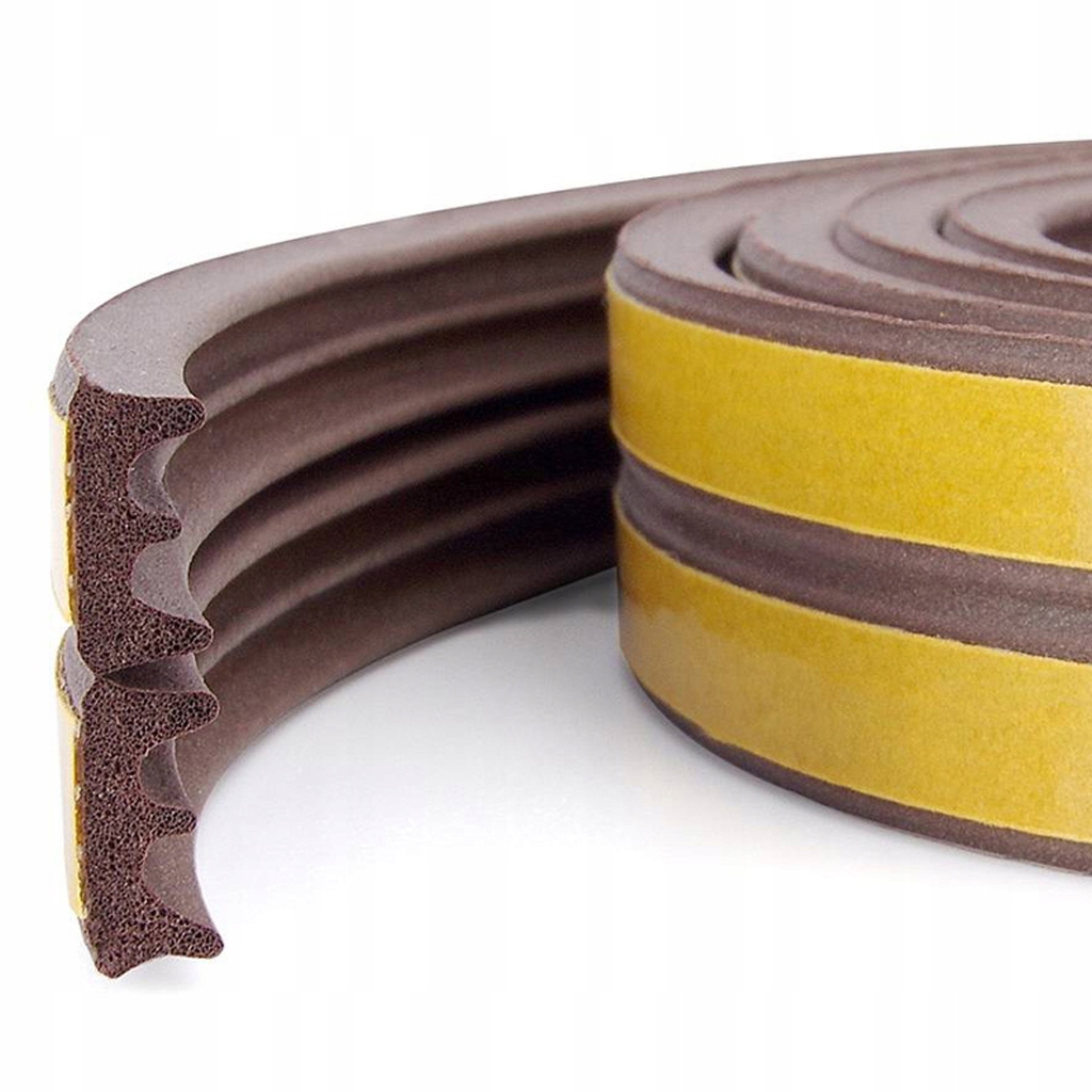 Uszczelka do okien i drzwi PROFIL E 4x9mm BRĄZ Kolor brązowy