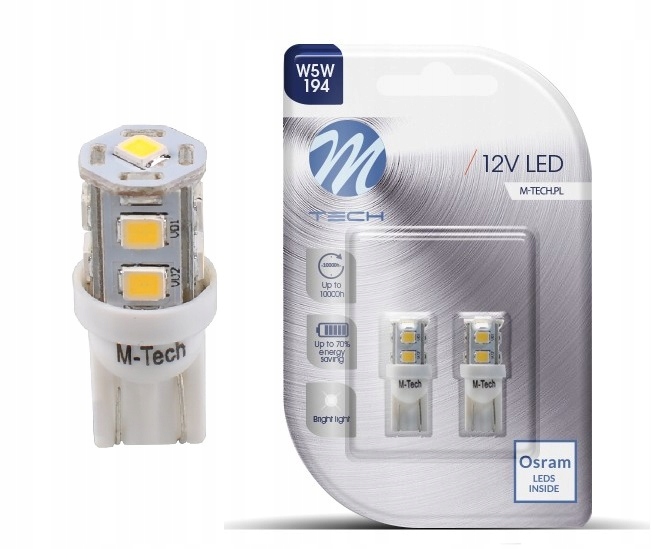 

2x Żarówka W5W T10 Osram Led biała 5000K /LB018w
