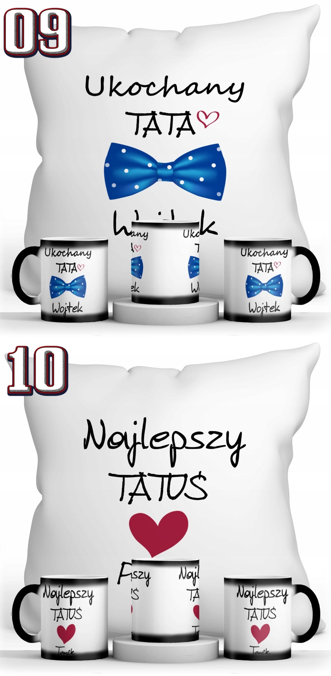 ZESTAW DZIEŃ OJCA MAGICZNY KUBEK + PODUSZKA Materiał wykonania ceramika