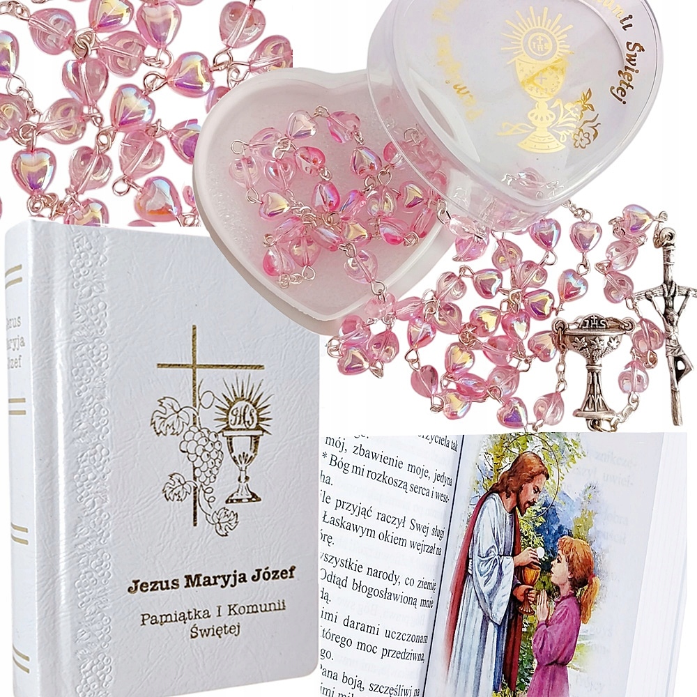 Книга молитвенник сокровищница причастие розарий розовые сердца MBSKrR