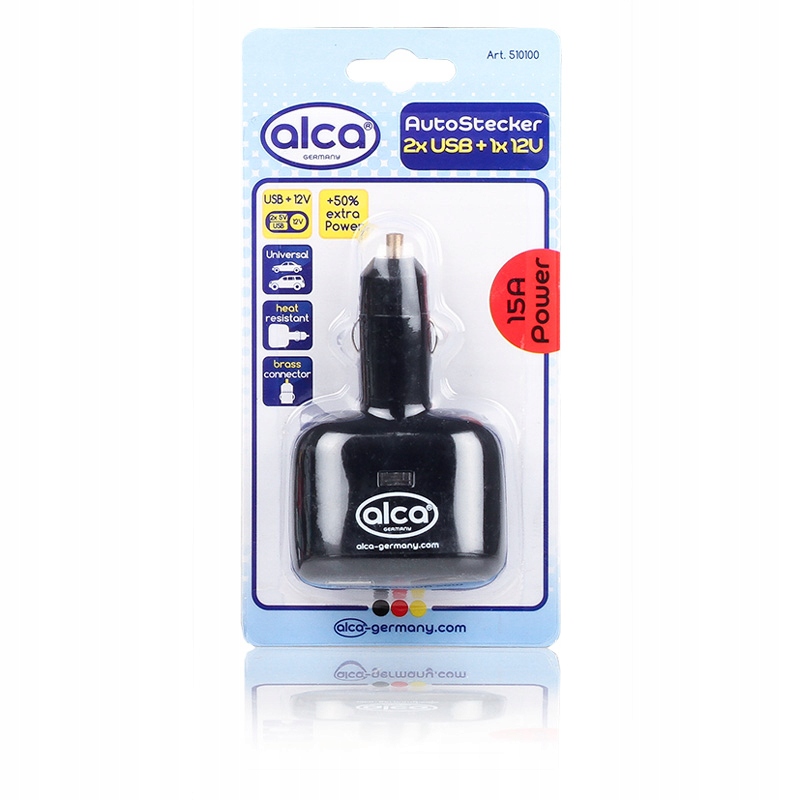 

Alca Rozgałęźnik 1 x 12V 2 x Usb
