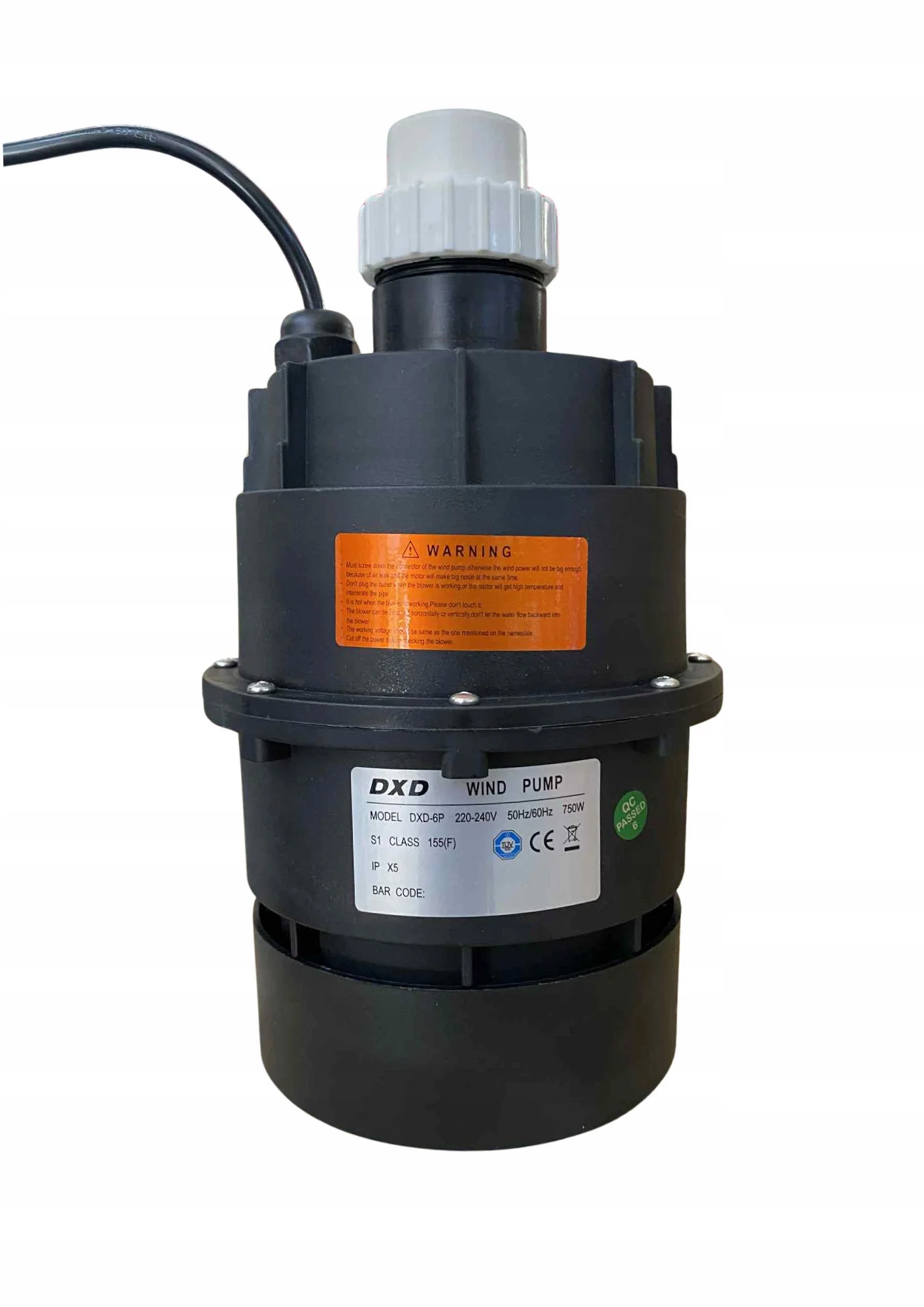 Aeromasáž Výkonná Vzduchová Pumpa 750 W Pro Zahradní Bazény, Vířivky, Lázeňské Vany