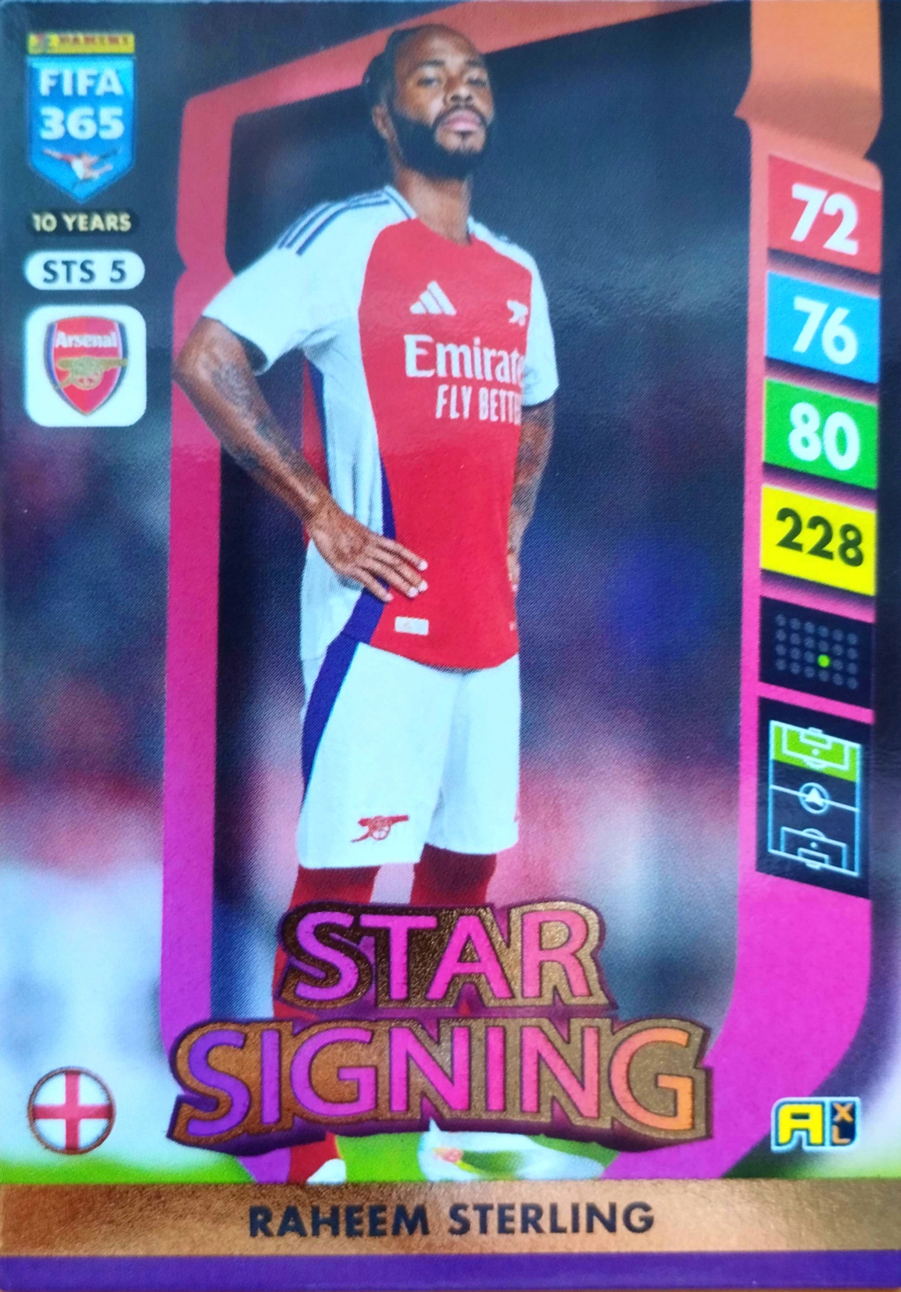 Panini Fifa 365 2025 Upgrade Star Signing Sts 5 Raheem Sterling Arsenal