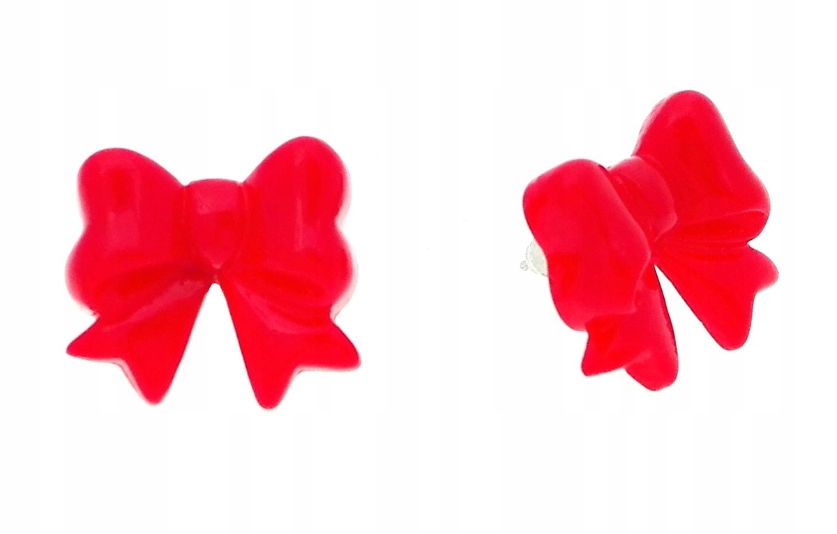 

Kolczyki kokardki trzy kolory kokarda czerwona