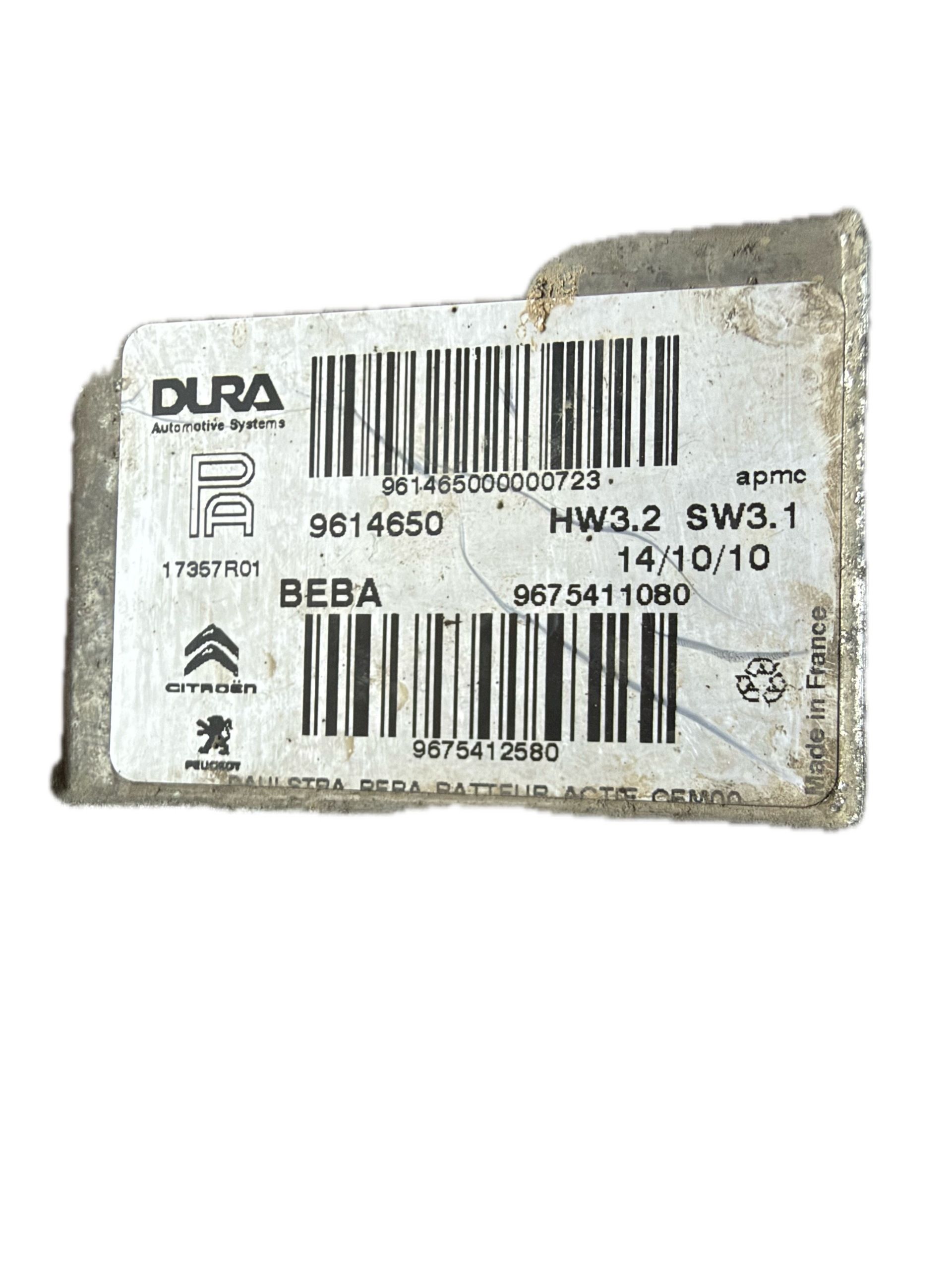 unité de commande électronique uce de la suspension CITROEN C5 III X7 9675411080