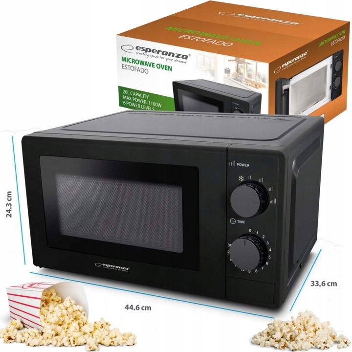 Kuchenka Mikrofalowa EKO011K Estofado Esperanza Do Biura Mikrofalówka
