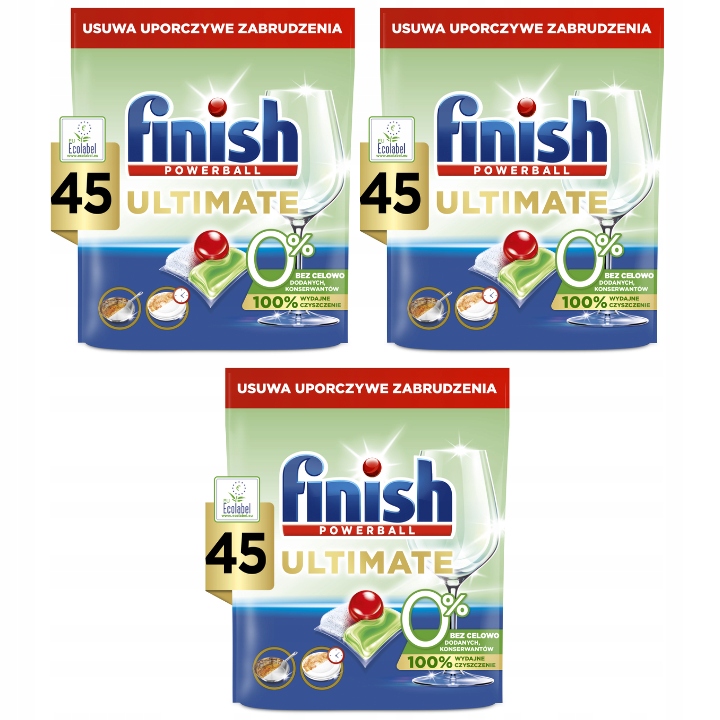 Finish Ultimate 0% tablety do myčky 135ks 3x45