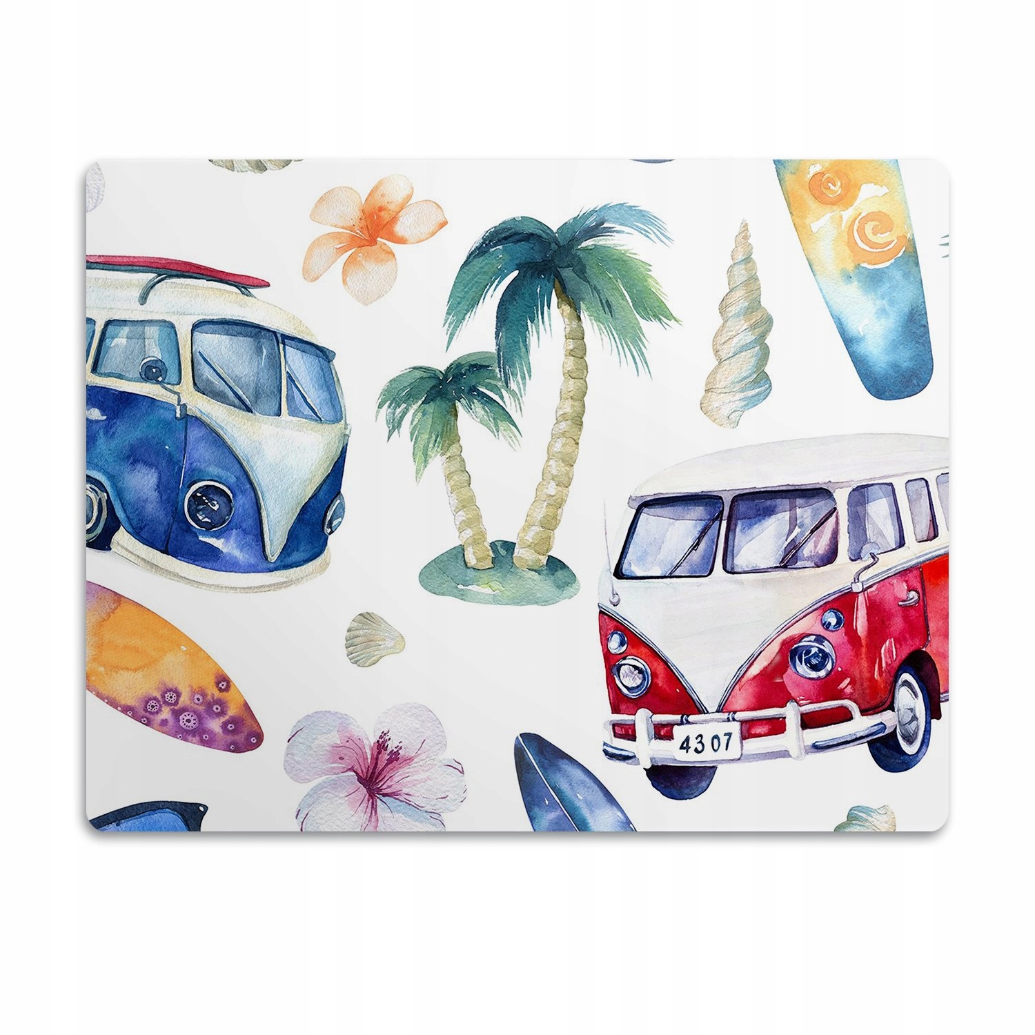 Levně Ochranná podložka pod misky Prázdninový motiv 90x60 cm