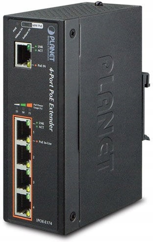 Planet IPOE-E174 Priemyselný 1portový 60W PoE injektor IP30