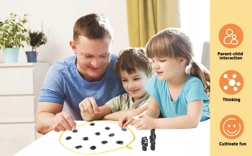 WIELOOSOBOWA GRA SZACHOWA MAGNETIC KAMIENIE DLA RODZINY ROPE EDITION Język instrukcji angielska