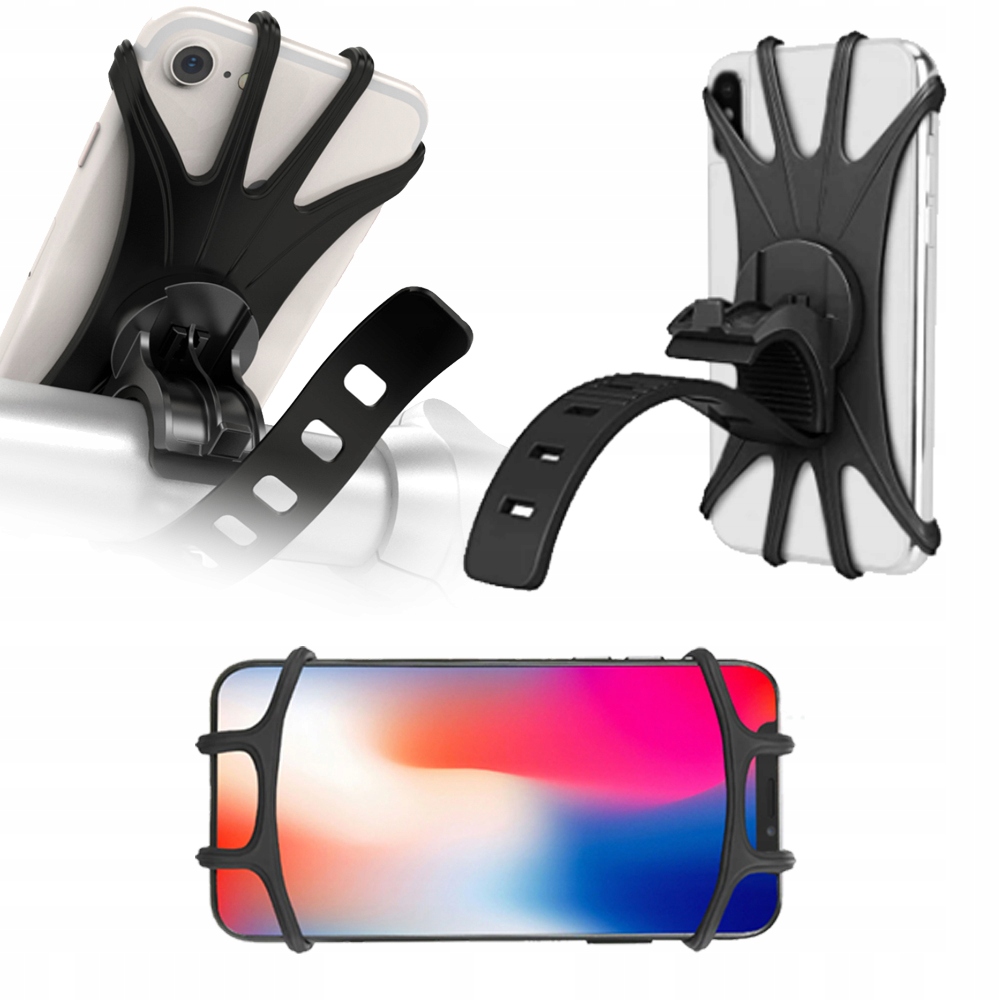 

Silikonowy uchwyt rowerowy na Telefon 360° E027