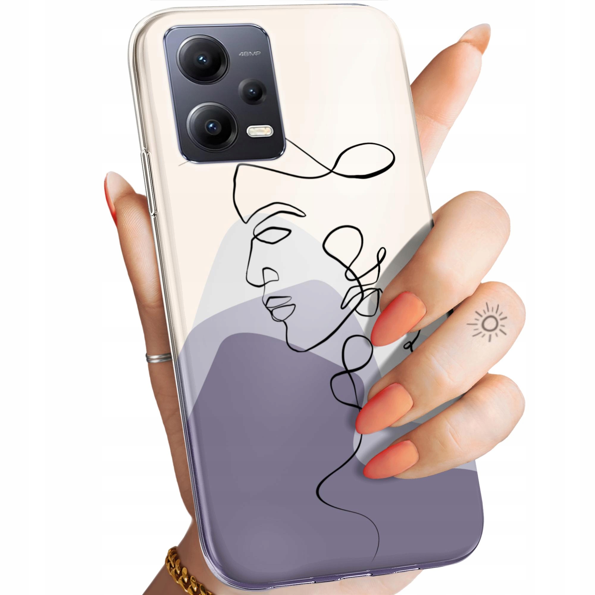 Etui Do Redmi Note 12 5G Poco X5 Continuous Line-art Kreska Linie