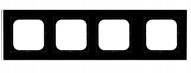 Ospel Sonata čierne sklo rámček R-4RG/32 (6 mm)