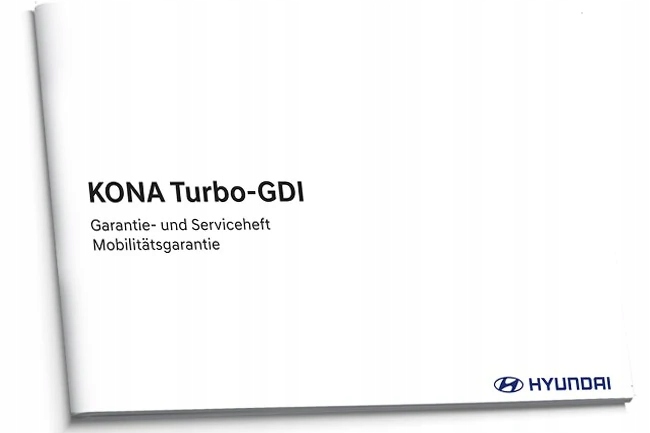 

Hyundai Kona Niemiecka Książka Serwisowa 2018-202