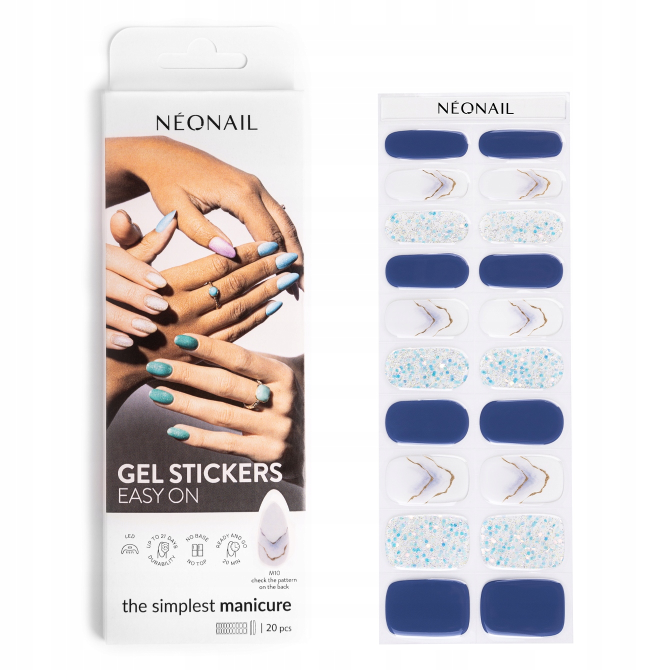 NEONAIL Lakier Hybrydowy w naklejce GEL STICKERS EASY ON M10