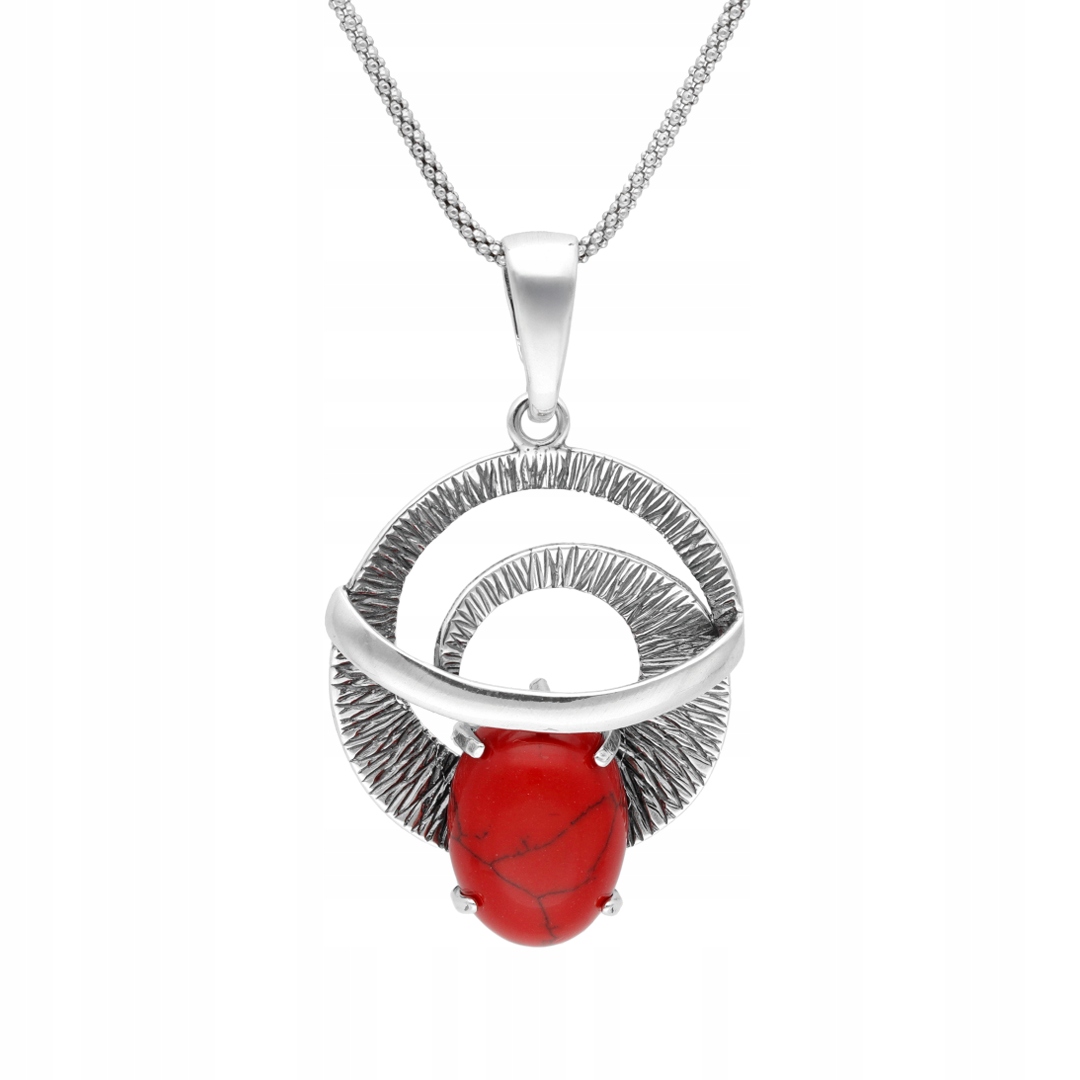 Stříbrný přívěsek s korálem elegantní dámské šperky stříbro 925