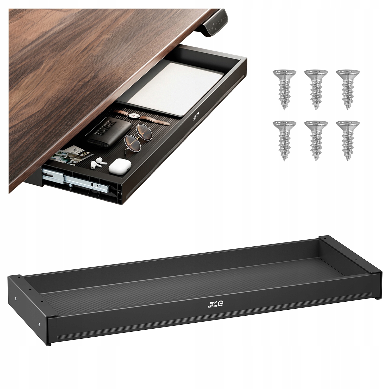 Szuflada pod biurko Szafka biurkowa organizer mocowana do blatu biurka