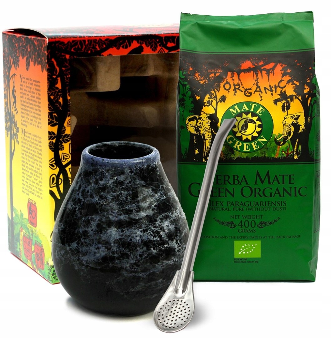 Sada Yerba Mate Bio 400 g, Matero (náhodný Vzor), Bombilla Yerba Mate Gr