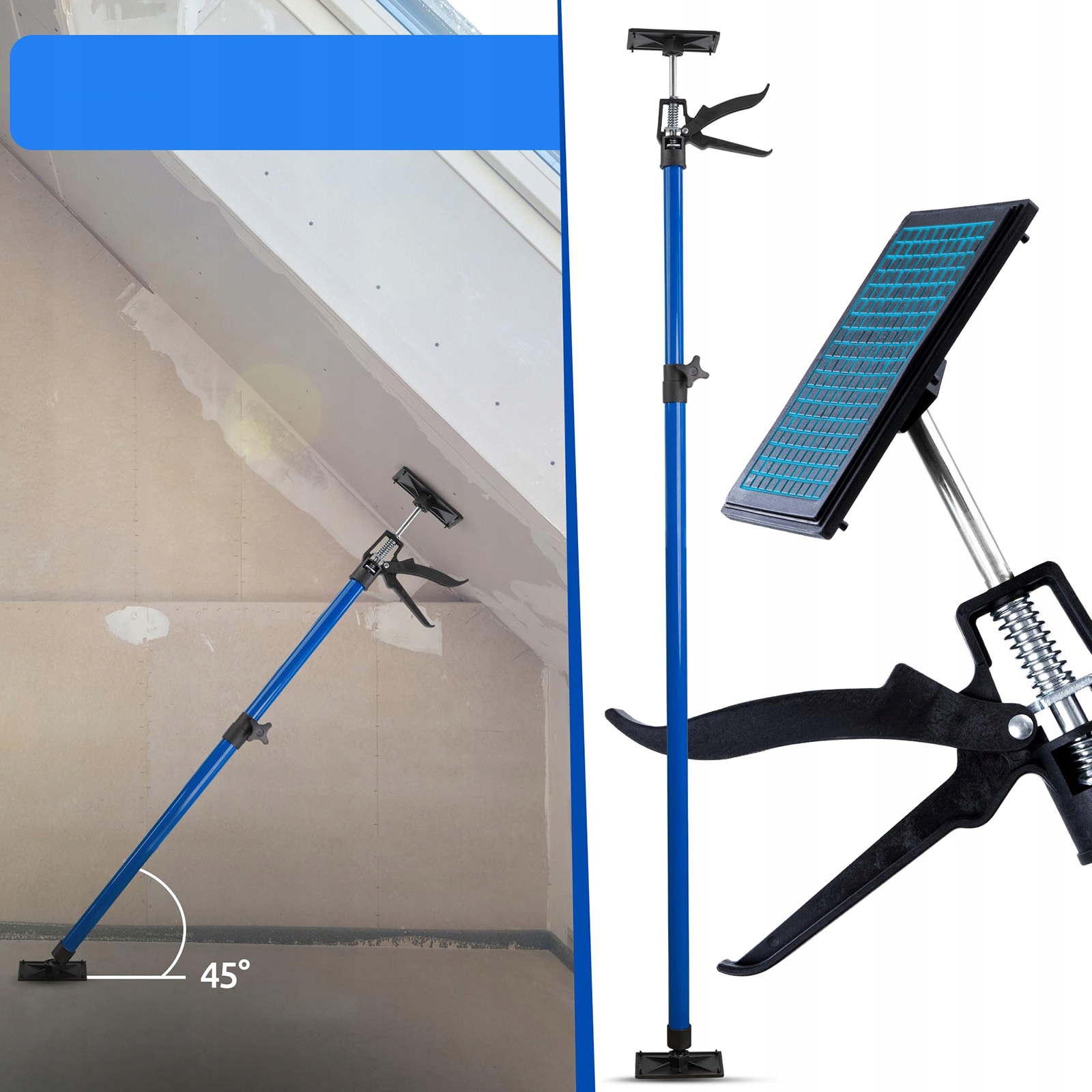 2x Teleskopická Stropní Podpěra Rozpěrná Zvedák Pro Desky Gk 115-290 cm