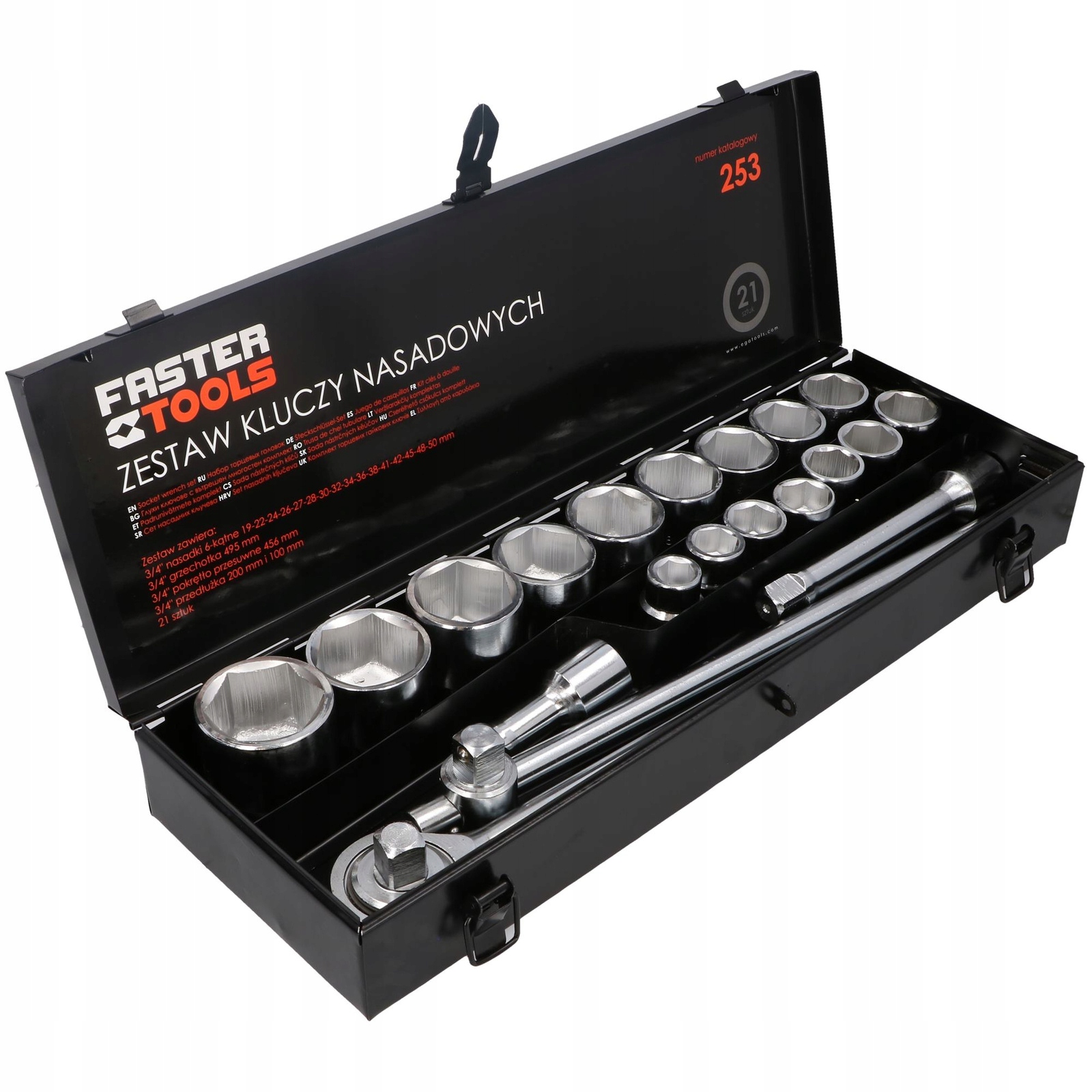 FASTER TOOLS Zestaw 20cz. 3/4" 19-50mm