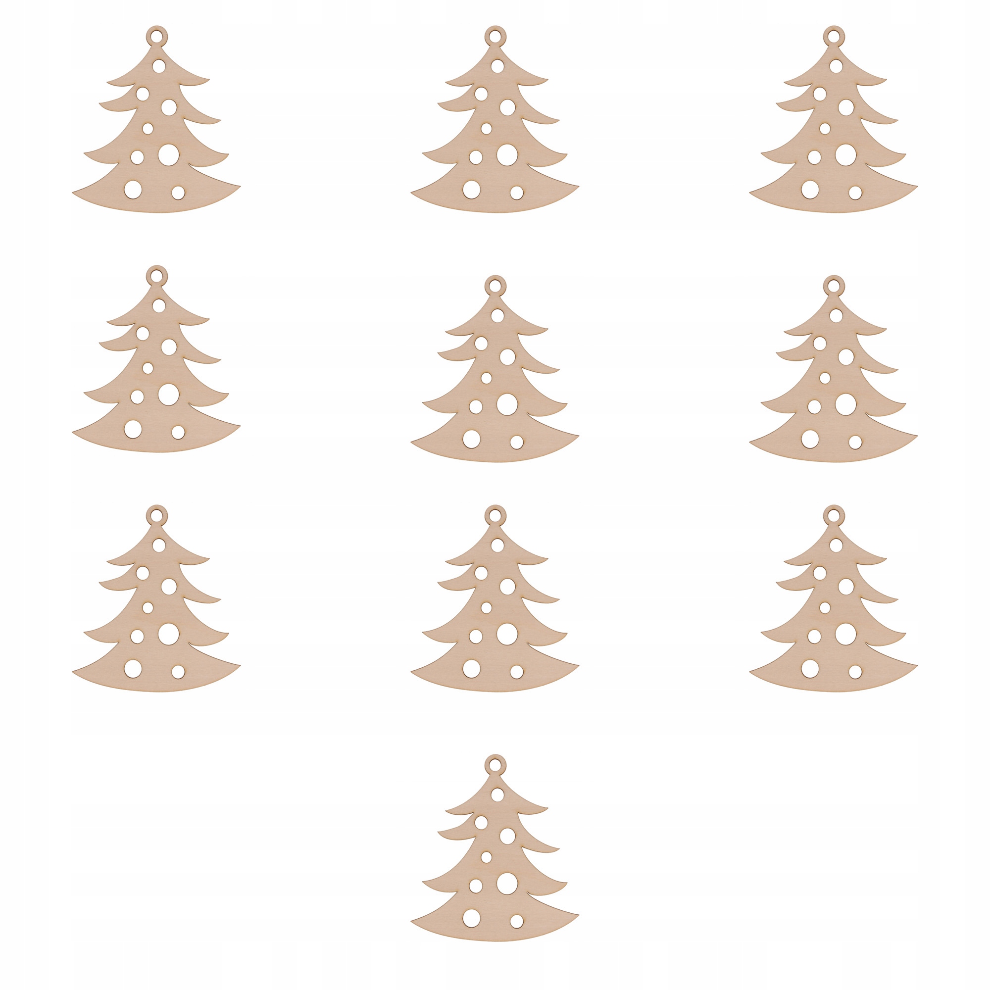 

Bombki drewniane ozdoby świąteczne choinka 10szt