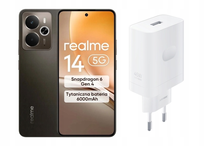 Smartfón realme 14 5G 8 Gb 256 Gb Nfc Bronzový Storm Titanium Nabíjačka
