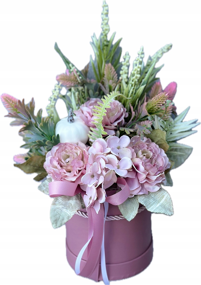 FLOWER BOX JESIENNY STROIK NA STÓŁ KWIATY SZTUCZNE KOMPOZYCJA BUKIET ...
